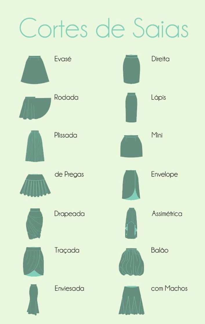 Moda Cortes de saias 