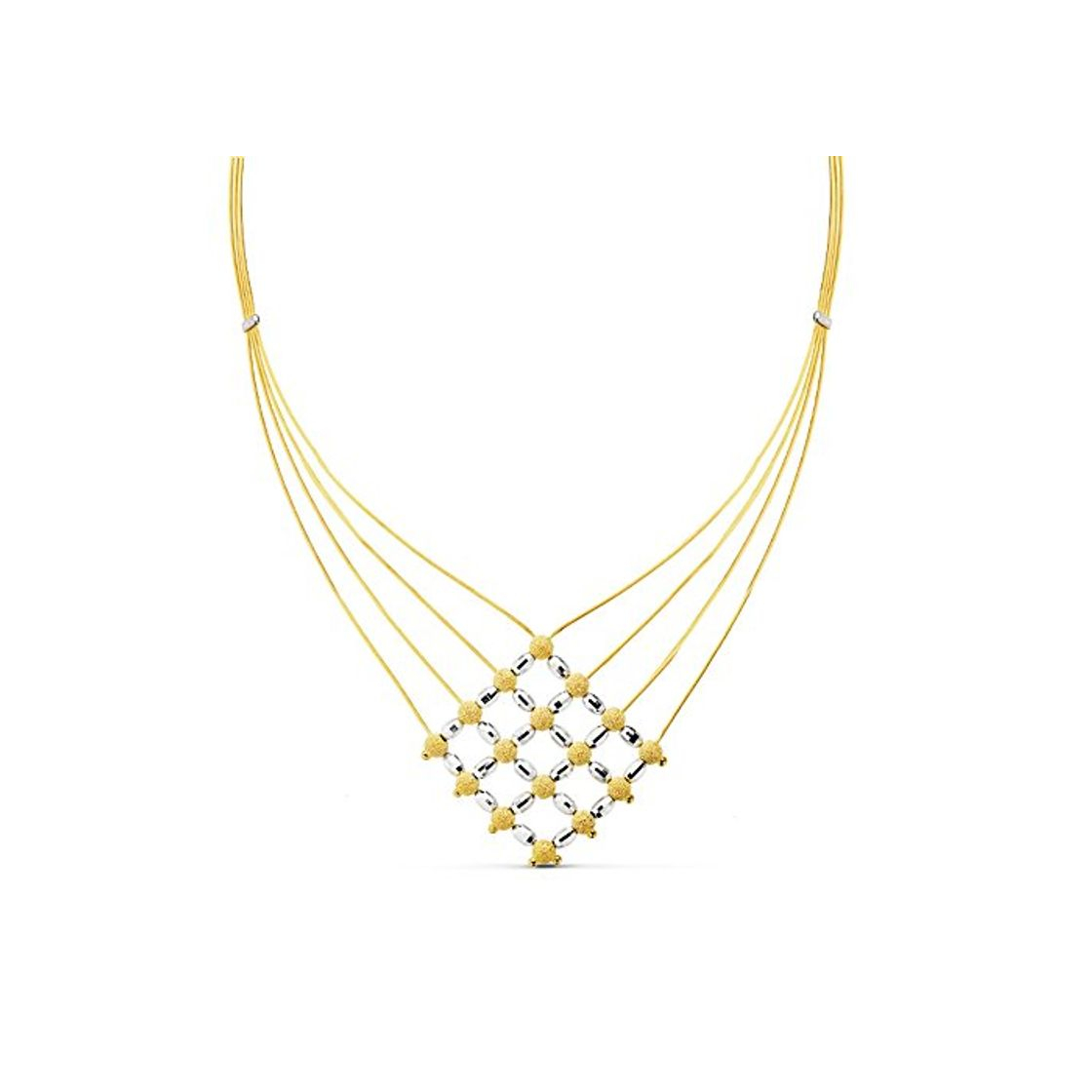 Social Gargantilla Mujer oro bicolor 18 kilates Double Luminosité