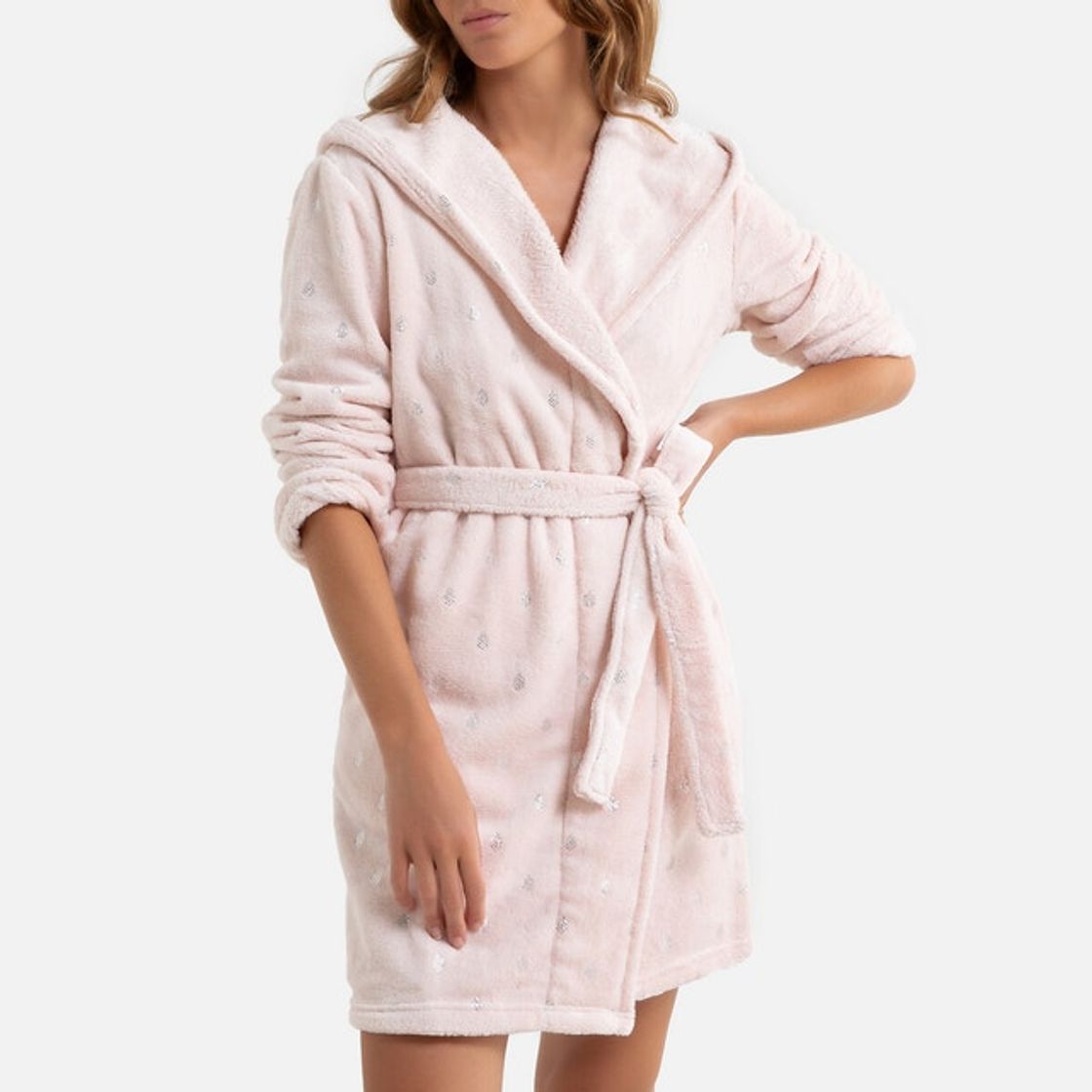 Moda Long-sleeved hooded bathrobe