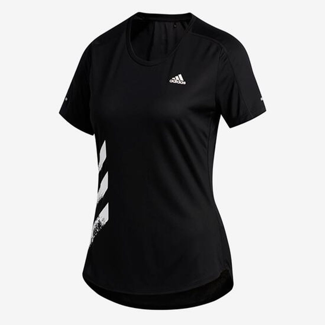 Moda T-shirt adidas Running - Preto - T-shirt Mulher