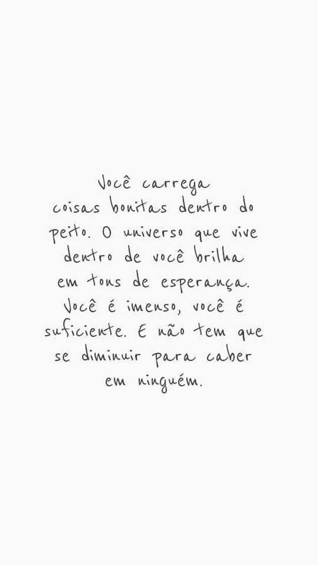 Você é suficiente 🌱💫