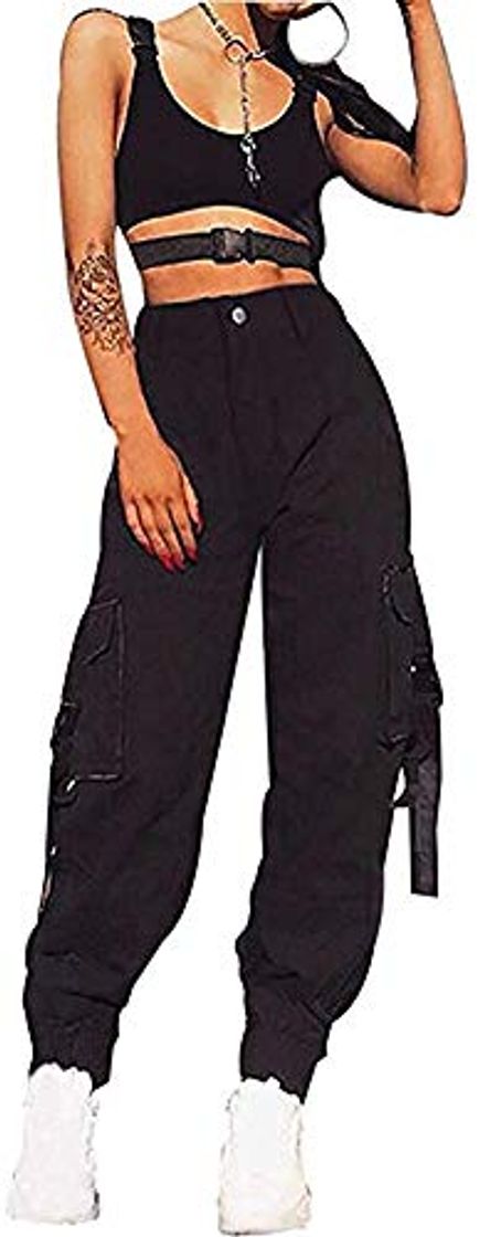 Moda diirm Pantalones Cargo para Hombre Cintas Harem Joggers Pantalones de Hip Hop Harajuku Pantalones Deportivos