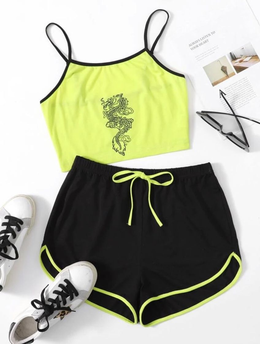 Fashion Conjunto verde neon 🐉