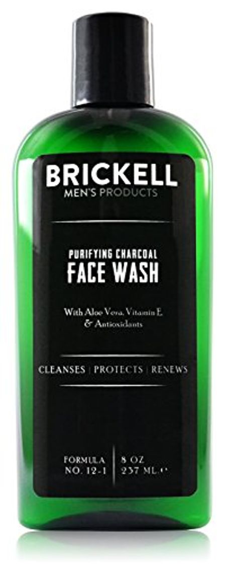 Beauty Brickell Men’s Products – Gel Limpiador Facial Depurativo con Carbón para Hombres – Gel Limpiador Facial Natural y Orgánico – 237 ml