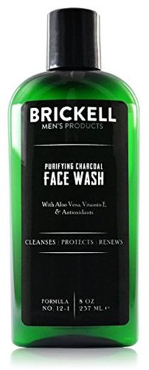 Brickell Men’s Products – Gel Limpiador Facial Depurativo con Carbón para Hombres – Gel Limpiador Facial Natural y Orgánico – 237 ml