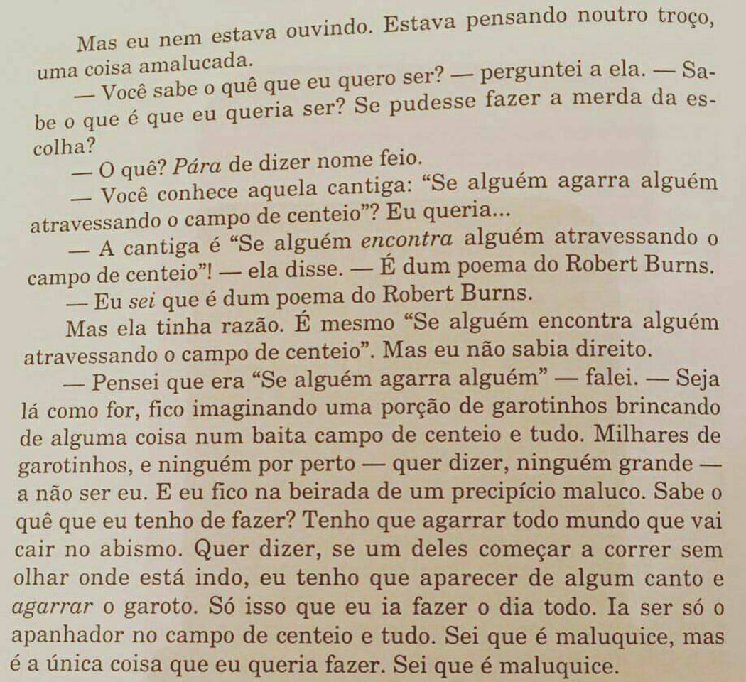 Moda O apanhador no campo de centeio - J. D. Salinger