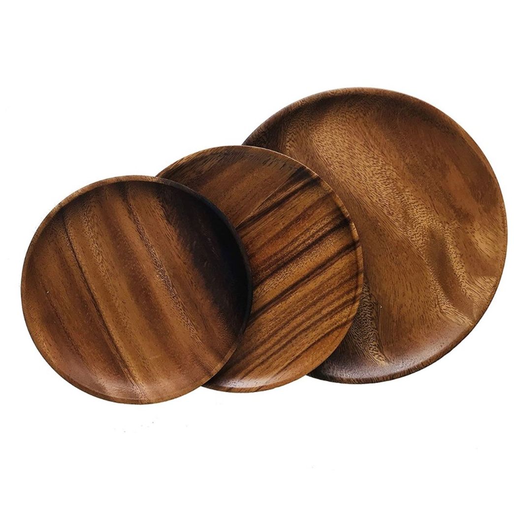 Producto Natural Wooden Plates Set of 3 for Dinner