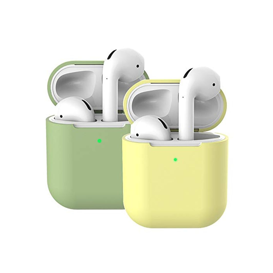 Product 2X Funda Silicona Compatible con AirPods 2 & 1, Molylove Fundas Protectora