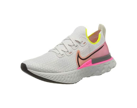 Nike React Infinity Run Flyknit, Zapatillas de Running para Mujer, Gris