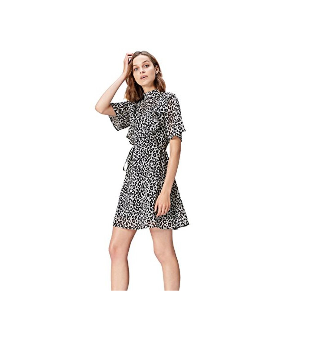 Fashion Marca Amazon - find. Vestido de Fiesta para Mujer, Negro