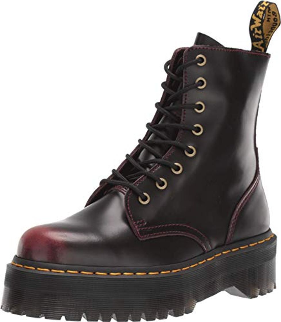 Fashion Dr Martens Jadon, Zapatilla de Velcro Mujer, Rojo