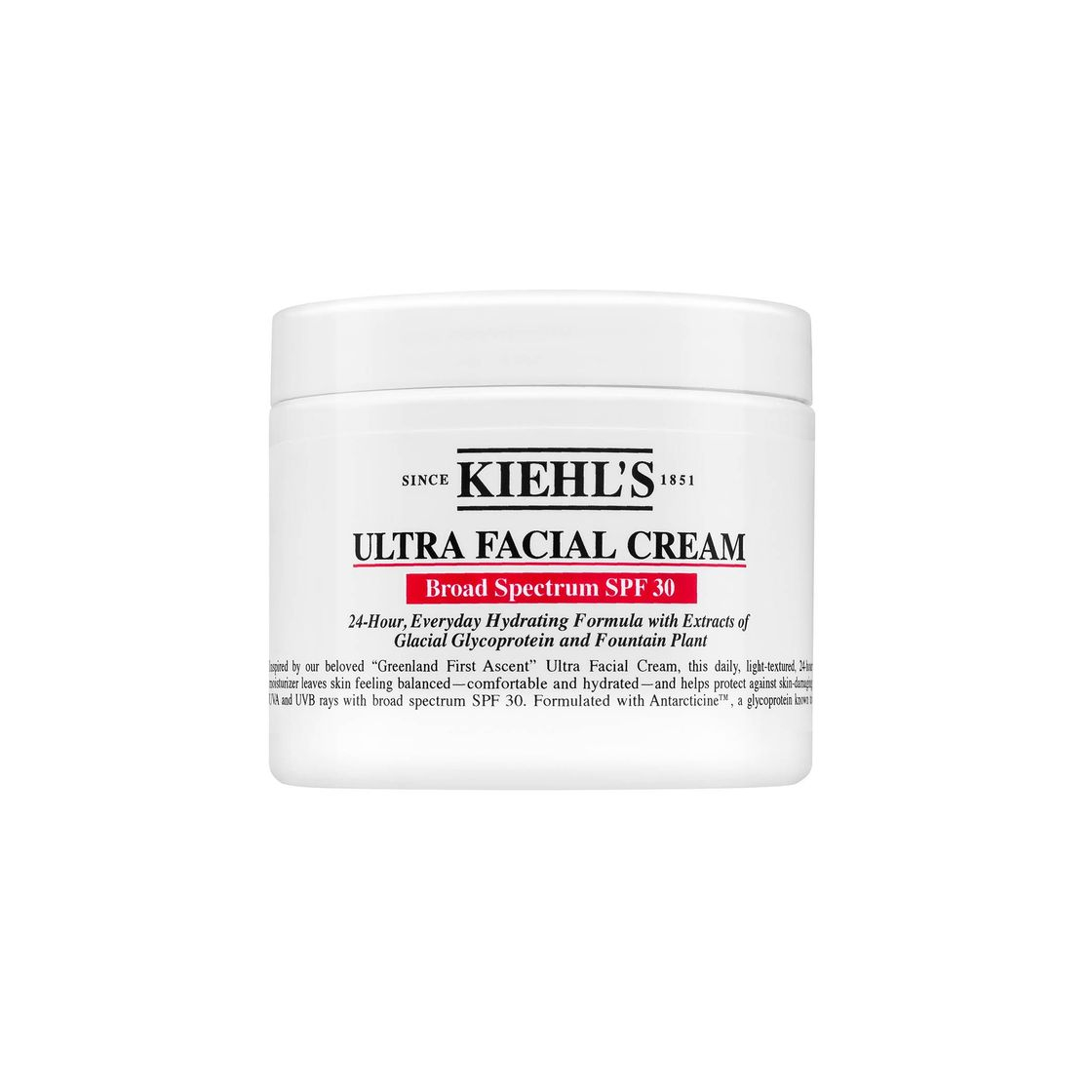 Producto Ultra Facial Cream SPF 30, crema solar facial