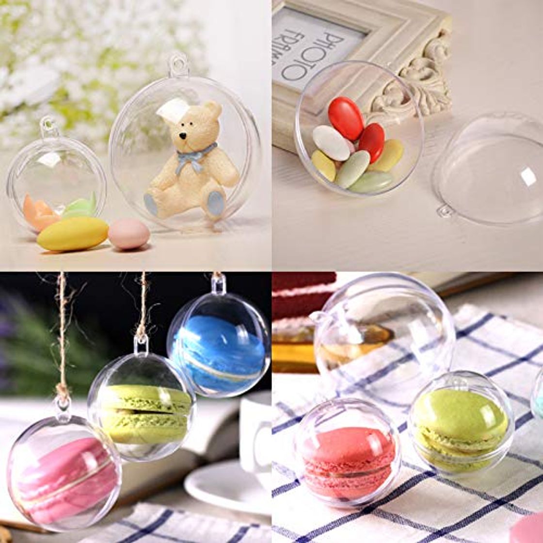 Productos Mbuynow 20Pcs Bolas Transparentes para Adornos para Árbol de Navidad