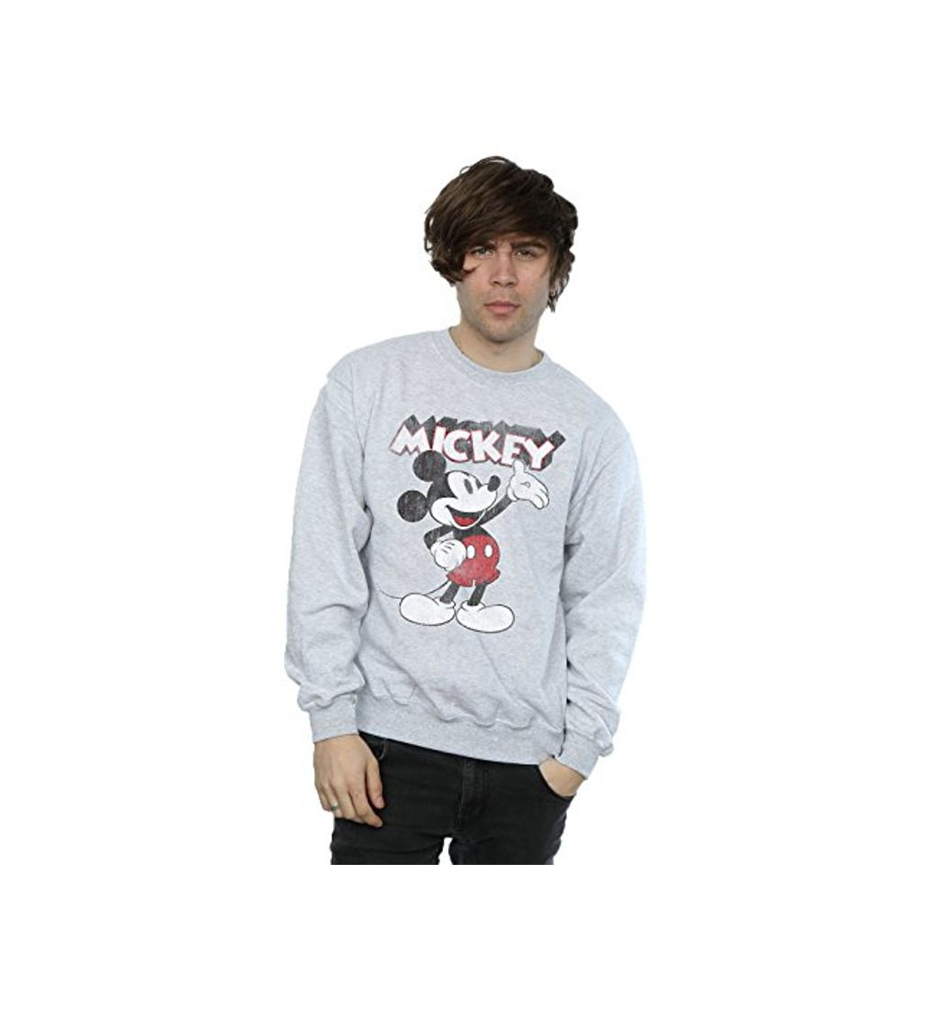 Fashion Disney Hombre Mickey Mouse Presents Camisa De Entrenamiento Small Gris Sport