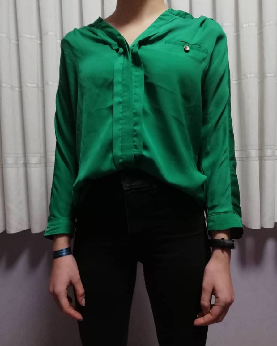 Fashion Camisa verde Blanco