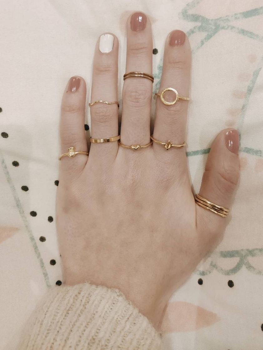 Anillos formas color oro 💍