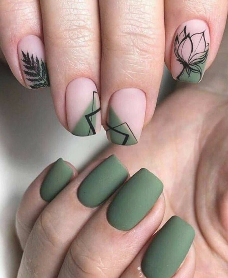 Fashion Unhas de verde