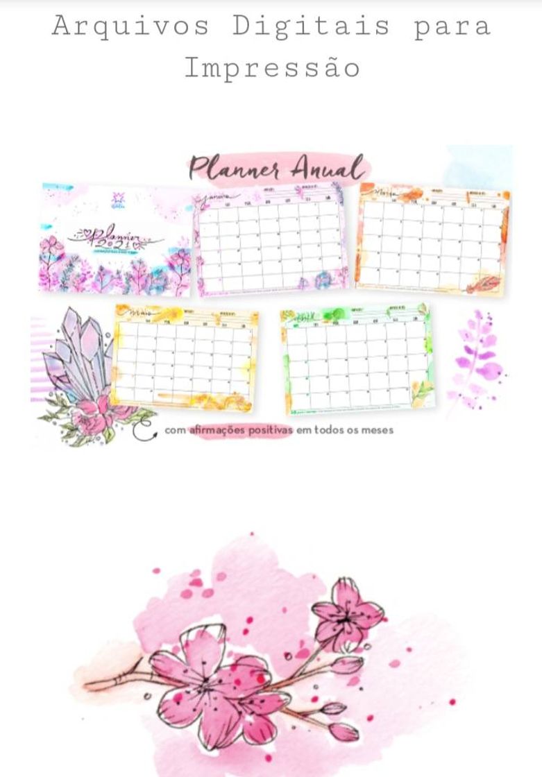 Fashion  Planner 2021 ( aquarela)