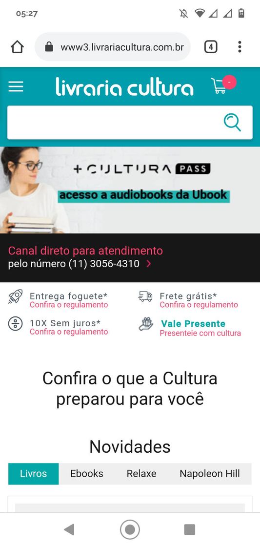 Moda Livraria cultura site