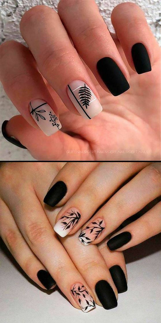 Moda Unhas foscas pretas 