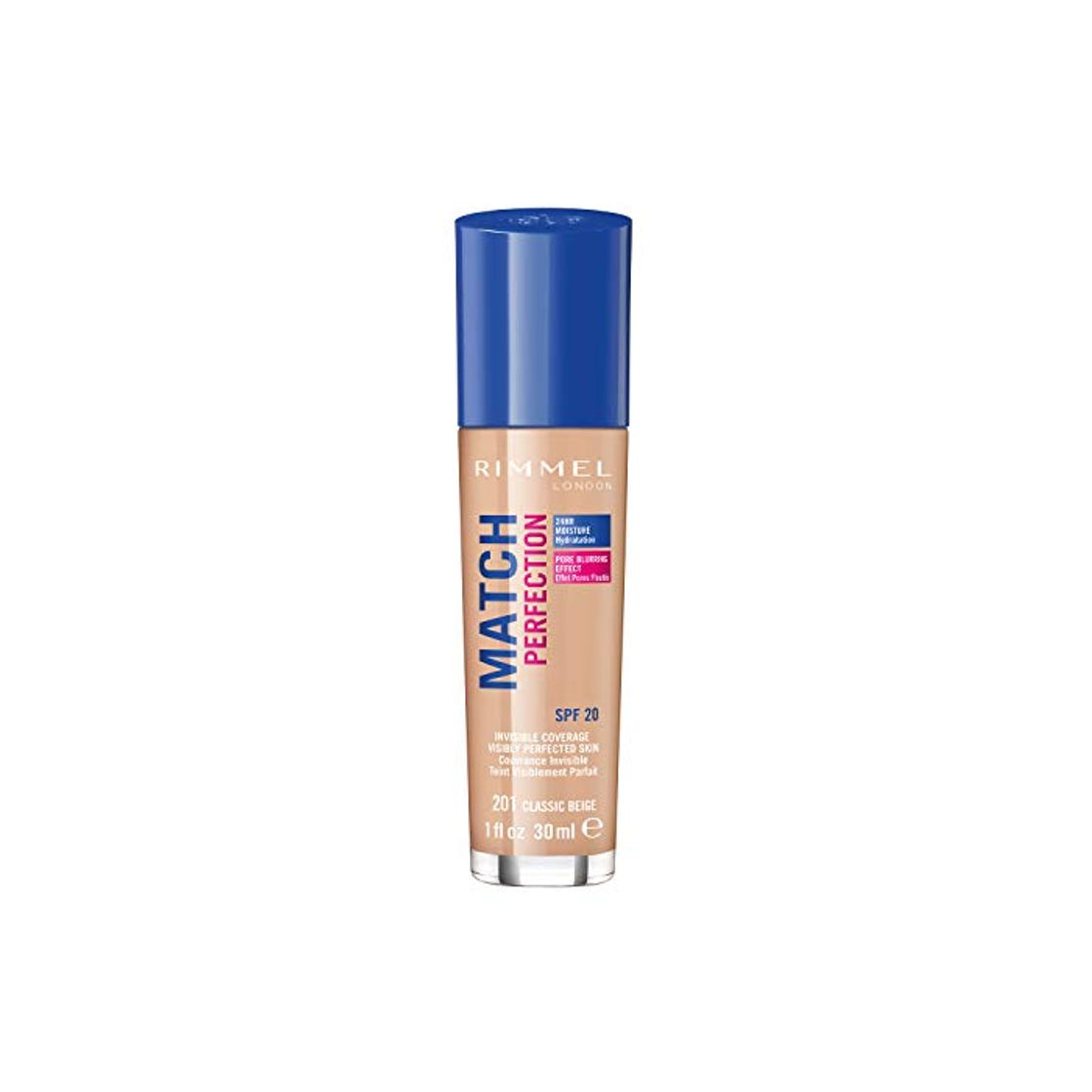 Social Rimmel London Match Perfection Foundation Base de Maquillaje Tono 201 Classic Beige