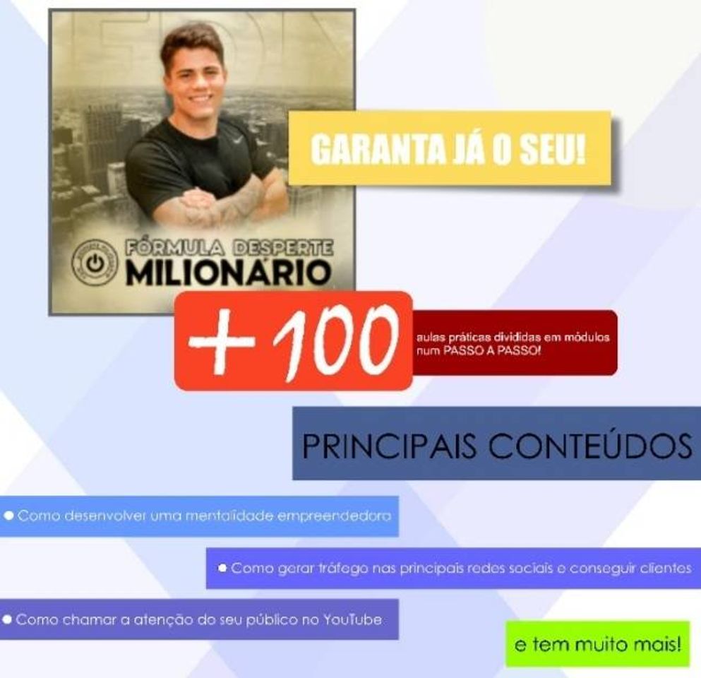 Social Fórmula DESPERTE MILIONÁRIO!