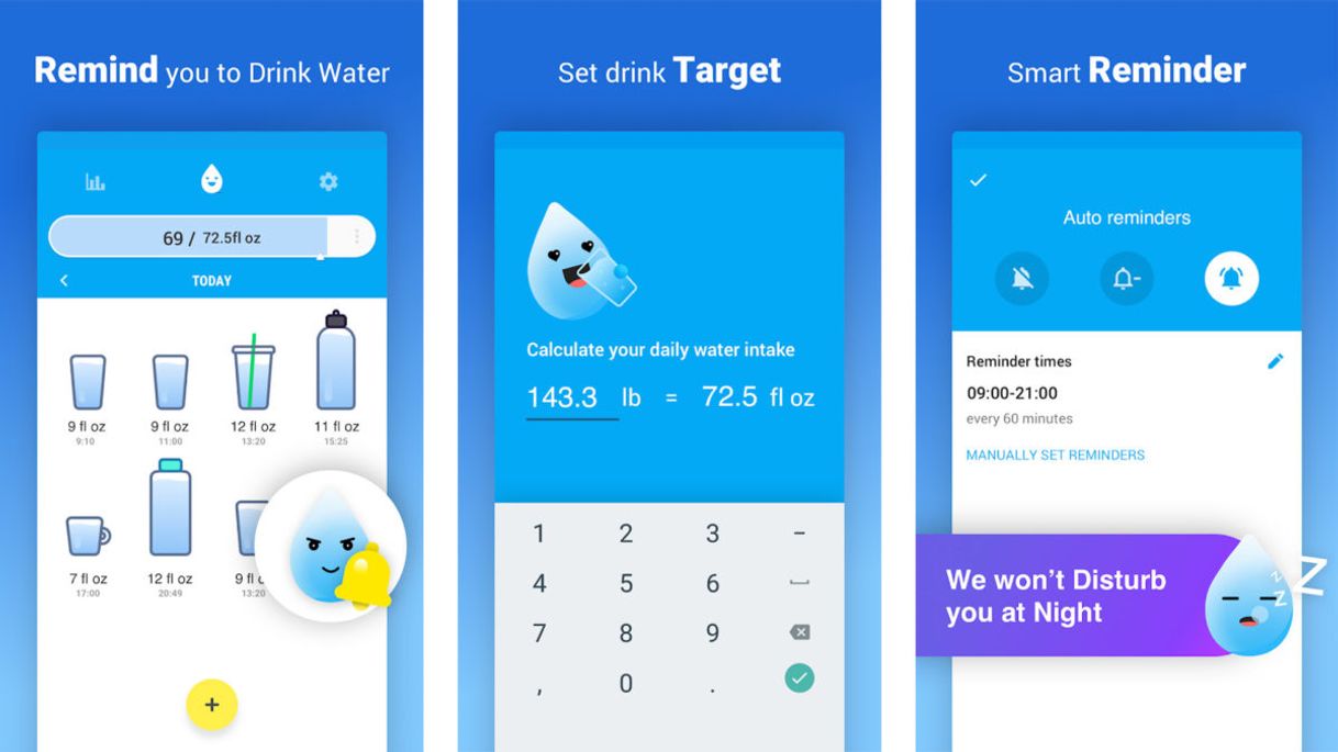 Moda Drink Water Reminder - Water Tracker and Diet - Apps on Google Play