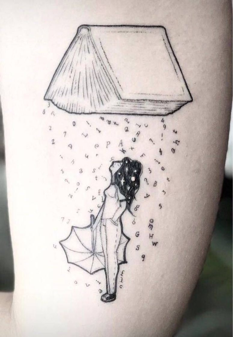 Fashion Tattoo para amantes de leitura.