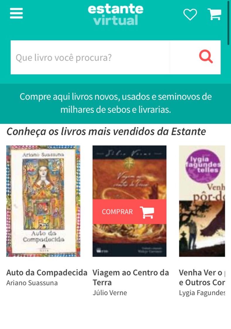 Fashion Site para compra de livros