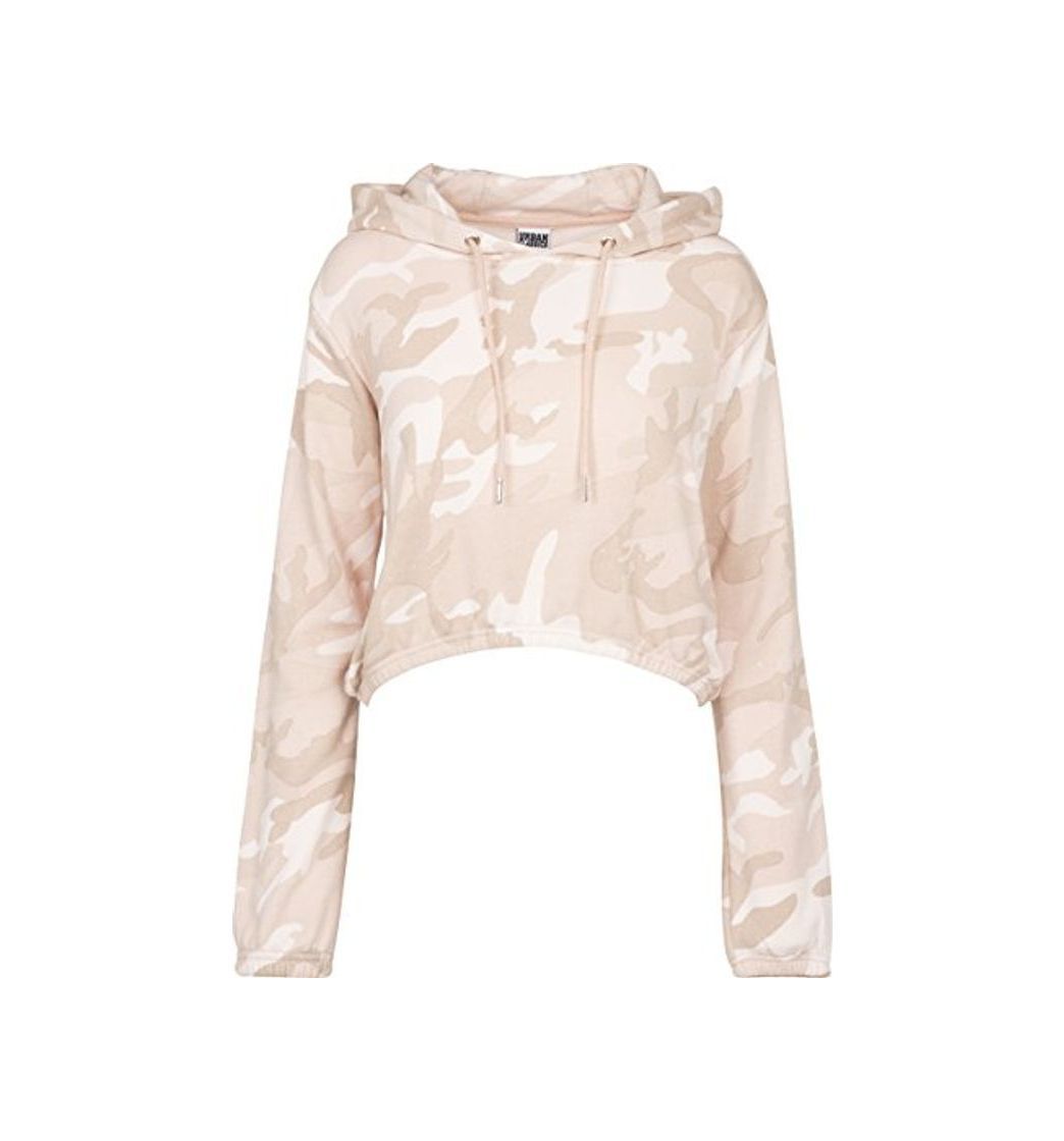 Moda Urban Classics Ladies Camo Cropped Hoody-Sudadera con capucha Mujer Mehrfarbig