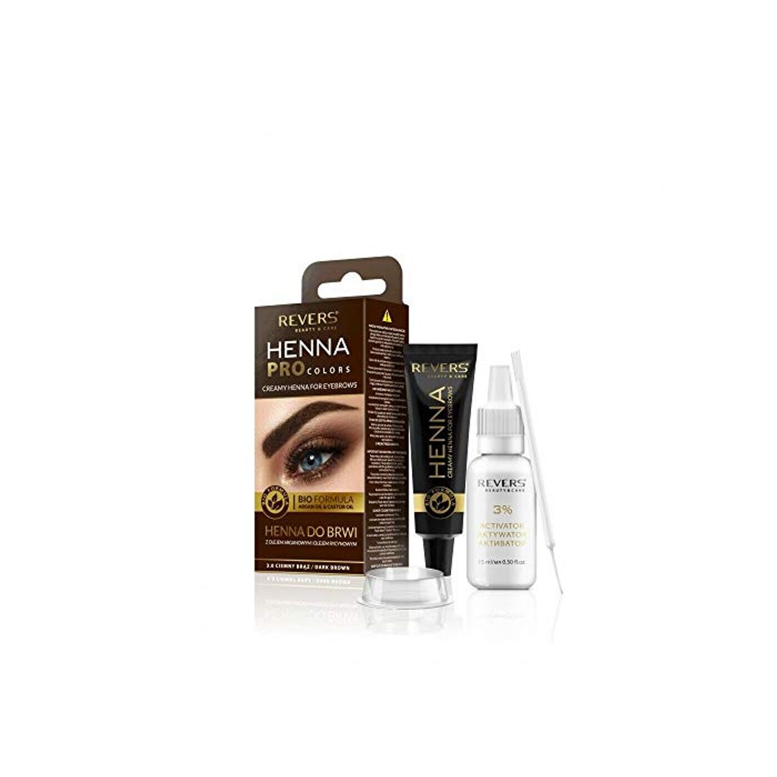 Producto Tinte Permanente profesional para cejas, 15 ml Henna KIT efecto 2 semanas