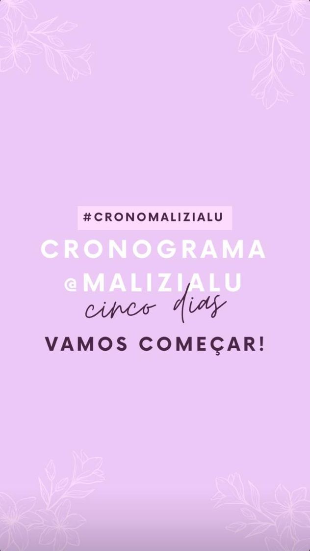 Social #Cronograma 5 Dias