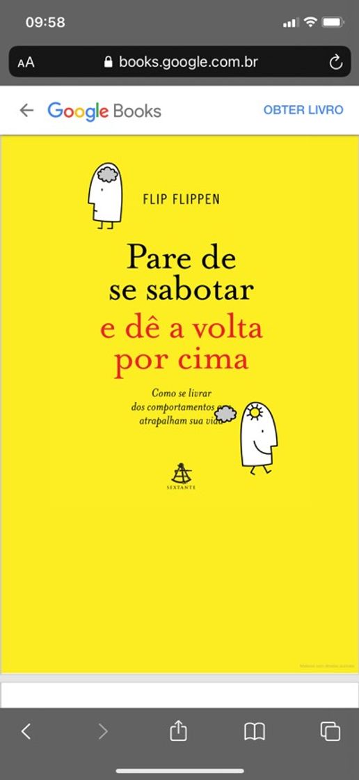 Book Pare De Se Sabotar E De A Volta Por Cima