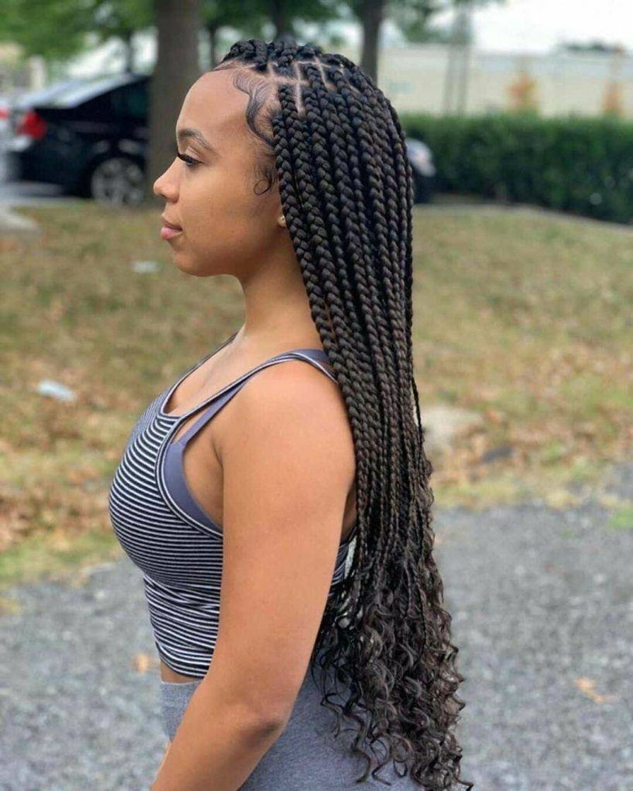 Fashion Boxbraids com ponta cacheada