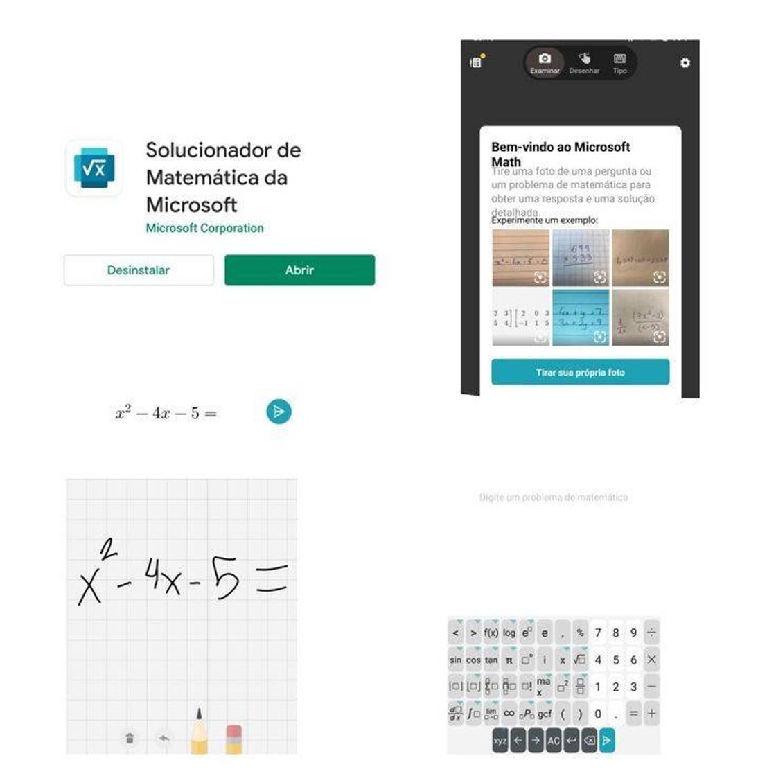 Moda Solucionador de Matemática da Microsoft 