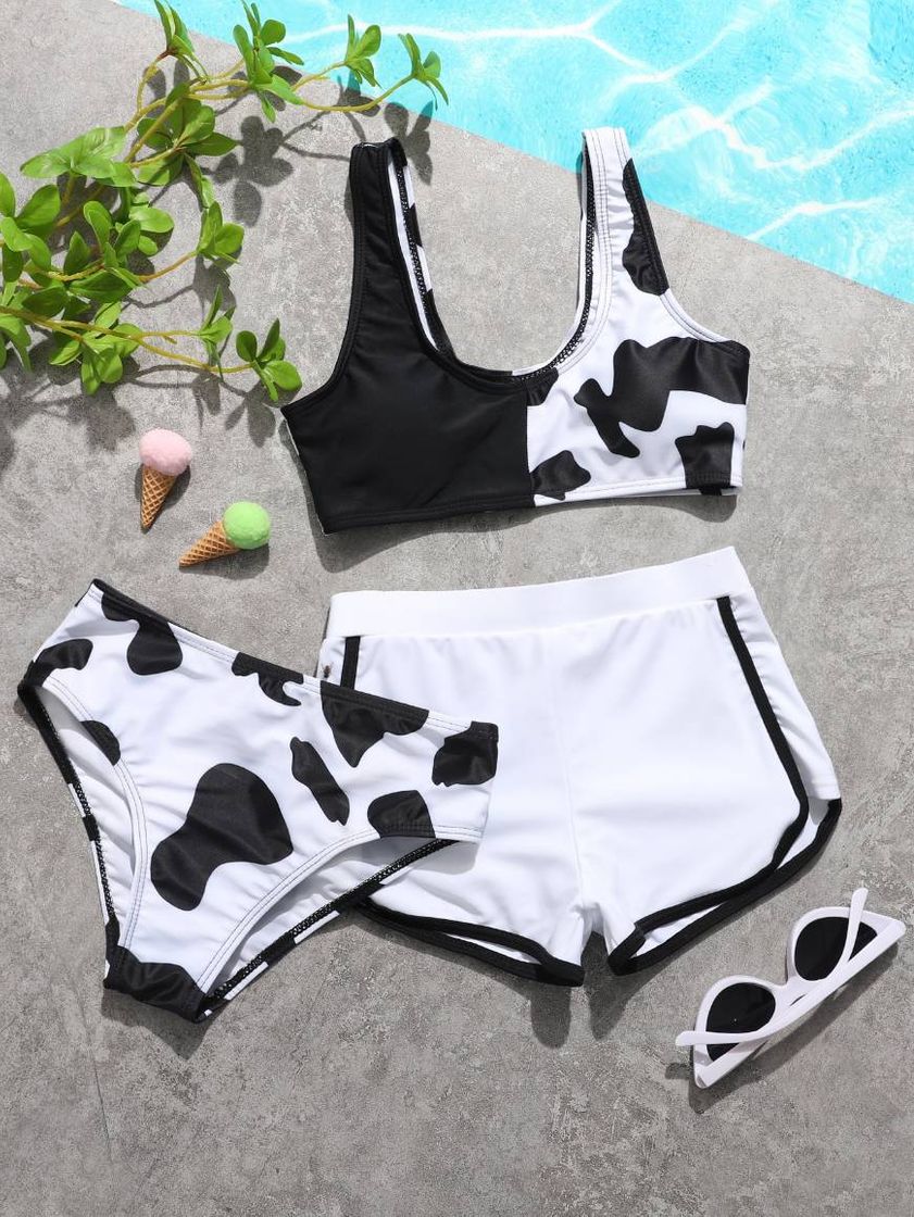 Fashion biquíni estampa vaca 🐄