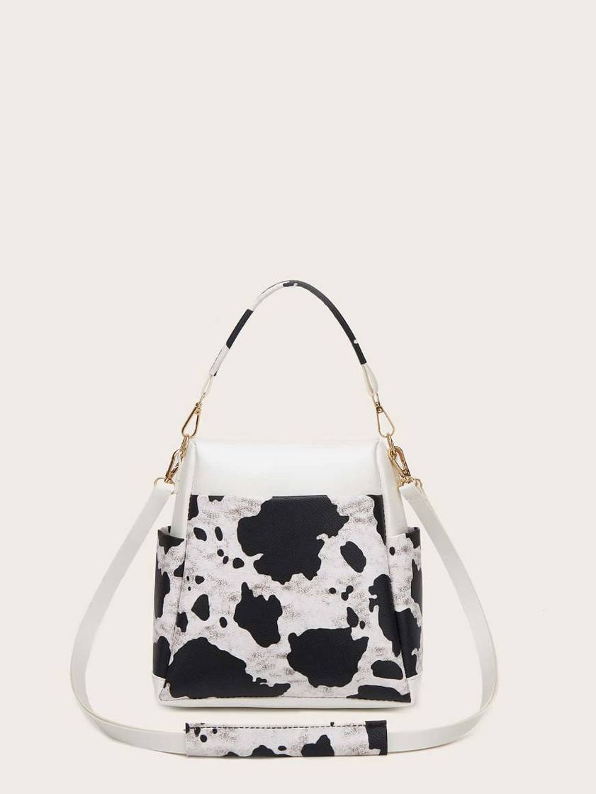 Fashion bolsa estampa vaca 🐄