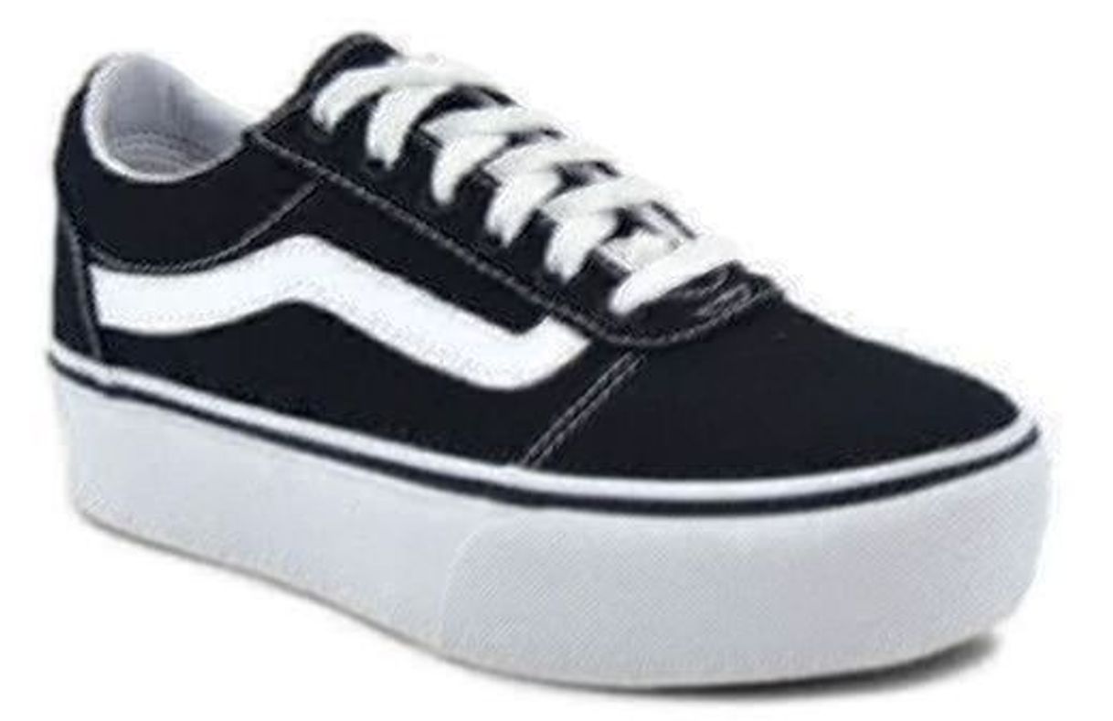 Moda Vans Ward Platform Canvas Zapatillas Mujer, Negro