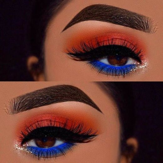 Olho laranja e azul 