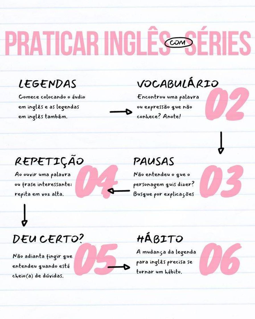 Moda inglês com série 