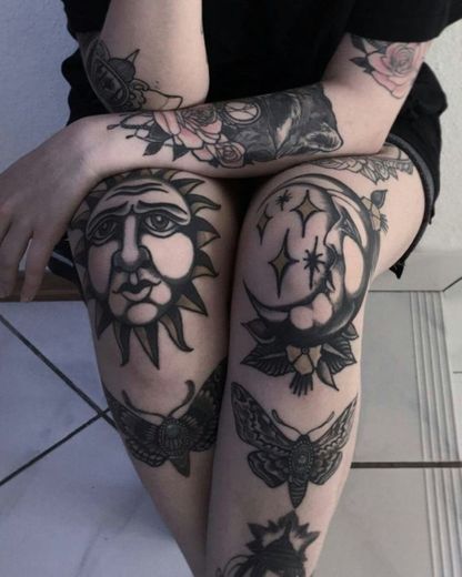 Tattoed legs
