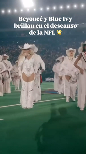 Social Beyonce y Blue Ivy en la NFL
