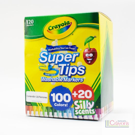 Social Crayola, Super tips, Washable Markers. 100 colors+ 20 silly scents.

